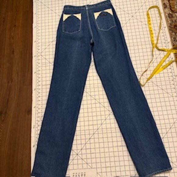 1980s Fancy Ass Jeans with Off-White Leather Pocket Detail - Picture 7 of 16